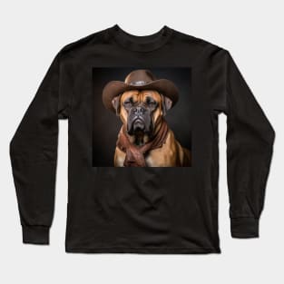 Cowboy Dog - Bullmastiff Long Sleeve T-Shirt